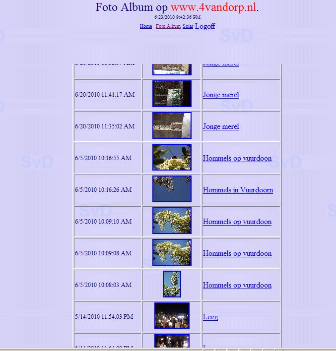 Fotoalbum zoek pagina