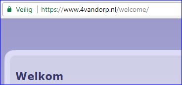 Schermafdruk beveiligde url